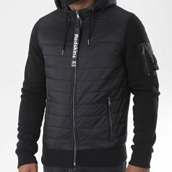 Promo 😀 Veste Zippée Capuche Turner Zinc Noir de Redskins 🌟