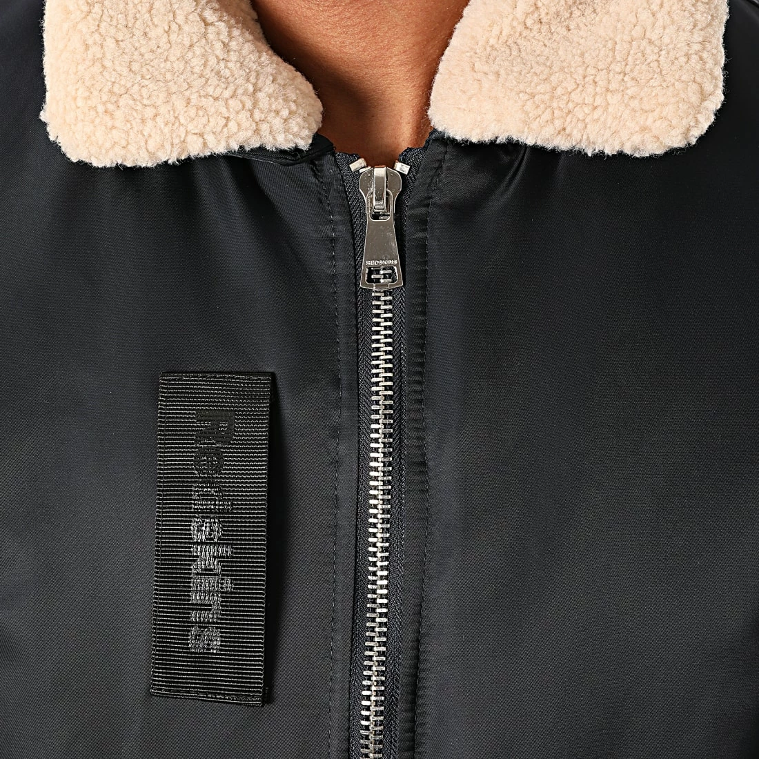 Coupon 👍 Bomber Col Fourrure Hermitage Bleu Marine de Redskins 😉 – Image 2