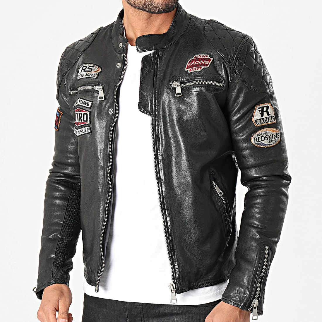Acheter 🤩 Veste Biker Nitro Barcelona Noir de Redskins 😍 3 Acheter 🤩 Veste Biker Nitro Barcelona Noir de Redskins 😍