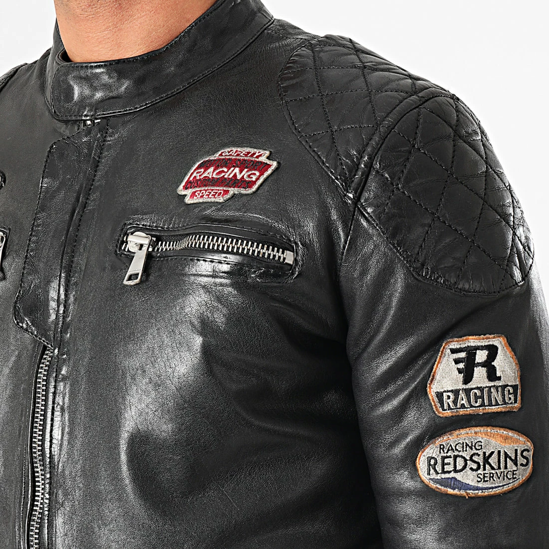 Acheter 🤩 Veste Biker Nitro Barcelona Noir de Redskins 😍 4 Acheter 🤩 Veste Biker Nitro Barcelona Noir de Redskins 😍 – Image 2