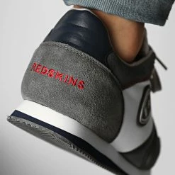 Nouveau ⭐ Baskets Hasher KK761NU Gris Blanc Marine de Redskins ⌛ -Redskins Soldes redskins 274822 KK761NU GRIS BLANC MARINE 20210722T150100 04