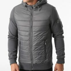 Meilleure vente 🛒 Doudoune Capuche Turner Zinc Gris Anthracite de Redskins ❤️