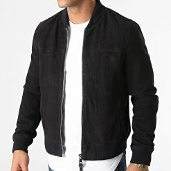 Budget 🎁 Veste Cuir Bower 2 Bleu Marine de Redskins 😀 -Redskins Soldes redskins 277011 BOWER2 AFRICAN NAVY 20210813T100424 03