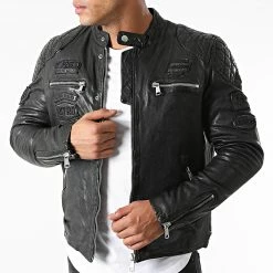 Tout neuf 🔥 Veste Cuir Nitro Barcelona Noir de Redskins 👏