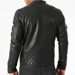 Tout neuf 🔥 Veste Cuir Nitro Barcelona Noir de Redskins 👏 -Redskins Soldes redskins 277889 NITRO BARCELONA BLACK BLACK 20210809T143039 04