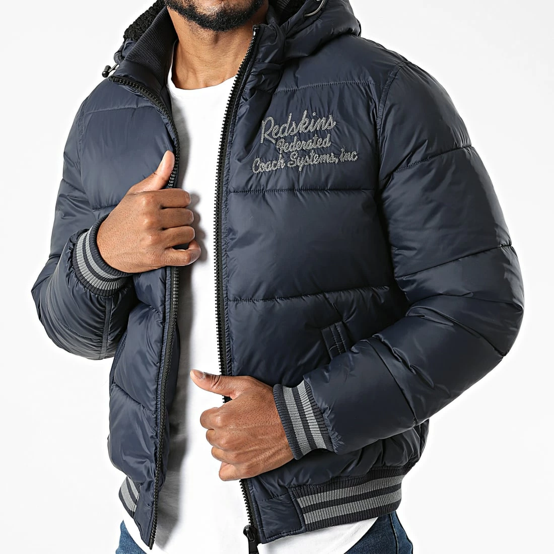 Meilleure vente ✨ Doudoune Capuche Wallas Ford Bleu Marine de Redskins ❤️ 3 Meilleure vente ✨ Doudoune Capuche Wallas Ford Bleu Marine de Redskins ❤️