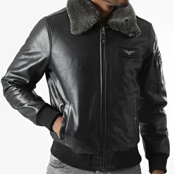 Budget ⌛ Veste Cuir Col Mouton Texaco Fender Noir de Redskins 👏 8 Budget ⌛ Veste Cuir Col Mouton Texaco Fender Noir de Redskins 👏 -Redskins Soldes redskins 286083 TEXACO FENDER BLACK 20210930T161045 03
