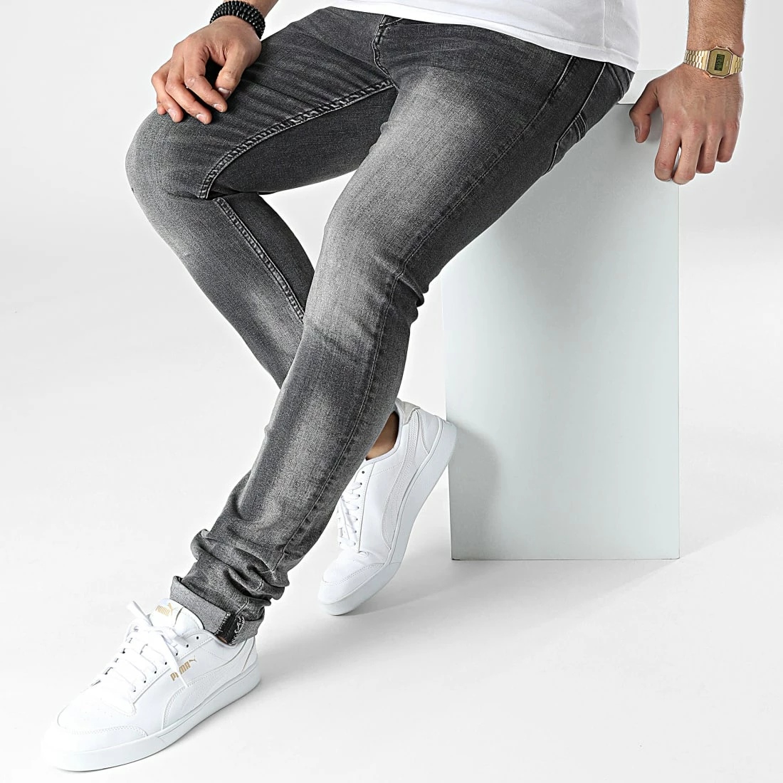 Sortie 🎉 Jean Slim Hammon Peacher Gris Anthracite de Redskins 🤩 5 Sortie 🎉 Jean Slim Hammon Peacher Gris Anthracite de Redskins 🤩 – Image 3