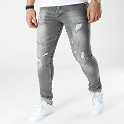 Meilleur prix 🧨 Jean Slim Steed Ground Gris de Redskins ⭐