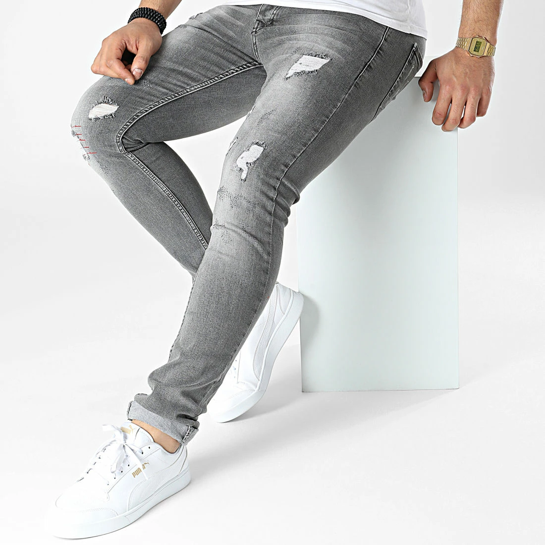 Meilleur prix 🧨 Jean Slim Steed Ground Gris de Redskins ⭐ 5 Meilleur prix 🧨 Jean Slim Steed Ground Gris de Redskins ⭐ – Image 3