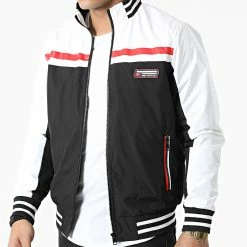 Acheter ✨ Veste Zippée Vince Philo Noir Blanc Rouge de Redskins ⌛ -Redskins Soldes redskins 309096 VINCE PHILO WHITE BLACK 20220318T161240 03