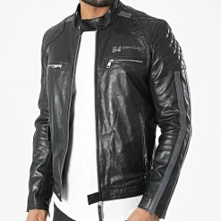 Meilleure vente 🤩 Veste Biker Cuir Rox Tripway Noir de Redskins ⌛ -Redskins Soldes redskins 310704 ROX TRIPWAY 20220331T150630 03