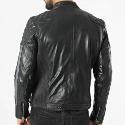 Meilleure vente 🤩 Veste Biker Cuir Rox Tripway Noir de Redskins ⌛ -Redskins Soldes redskins 310704 ROX TRIPWAY 20220331T150631 04