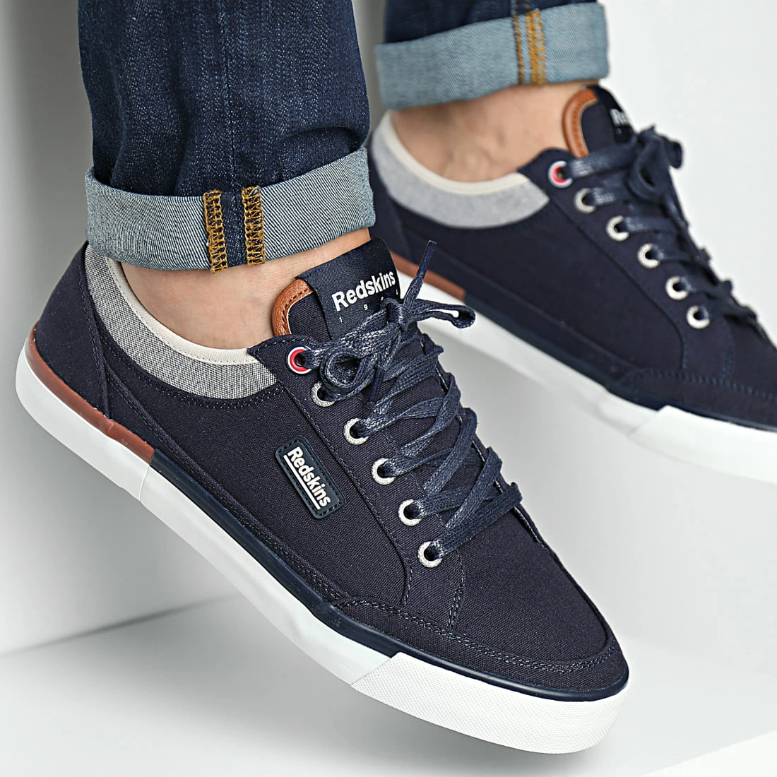 Sortie 🔔 Baskets Genial MO2217A Marine Gris de Redskins ✨ 3 Sortie 🔔 Baskets Genial MO2217A Marine Gris de Redskins ✨