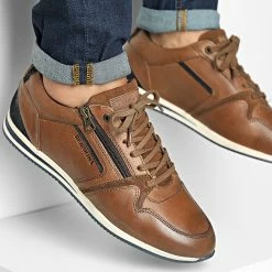 Meilleur prix 🌟 Baskets Lucide LO8812P Cognac Marine de Redskins ⭐