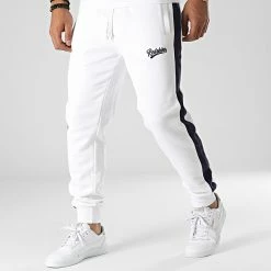 Promo 🥰 Pantalon Jogging A Bandes Bennett Poster Blanc de Redskins 🧨