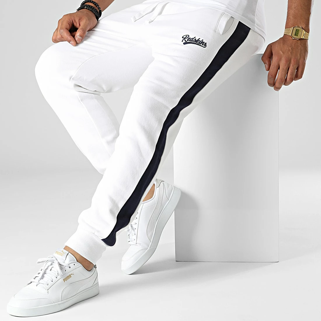 Promo 🥰 Pantalon Jogging A Bandes Bennett Poster Blanc de Redskins 🧨 5 Promo 🥰 Pantalon Jogging A Bandes Bennett Poster Blanc de Redskins 🧨 – Image 3
