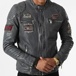 Meilleure affaire 👍 Veste Biker Nitro Barcelona Gris Anthracite de Redskins 👏 8 Meilleure affaire 👍 Veste Biker Nitro Barcelona Gris Anthracite de Redskins 👏 -Redskins Soldes redskins 331657 NITRO BARCELONA ELEPHANT 20220811T150402 03