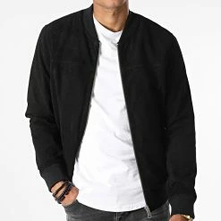 Remise 👏 Veste Cuir Bower3 African Noir de Redskins 🌟