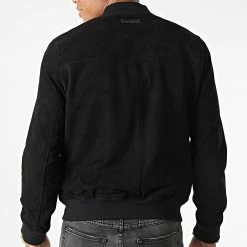 Remise 👏 Veste Cuir Bower3 African Noir de Redskins 🌟 -Redskins Soldes redskins 331734 BOWER3 AFRICAN BLACK 20220810T155027 04