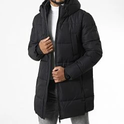 Meilleure vente 👏 Doudoune Longue Capuche Loewe Match Noir de Redskins ❤️