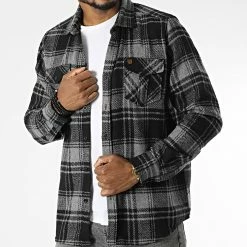 Acheter 🔔 Surchemise A Carreaux Eddie Pithers Noir Gris de Redskins 😀