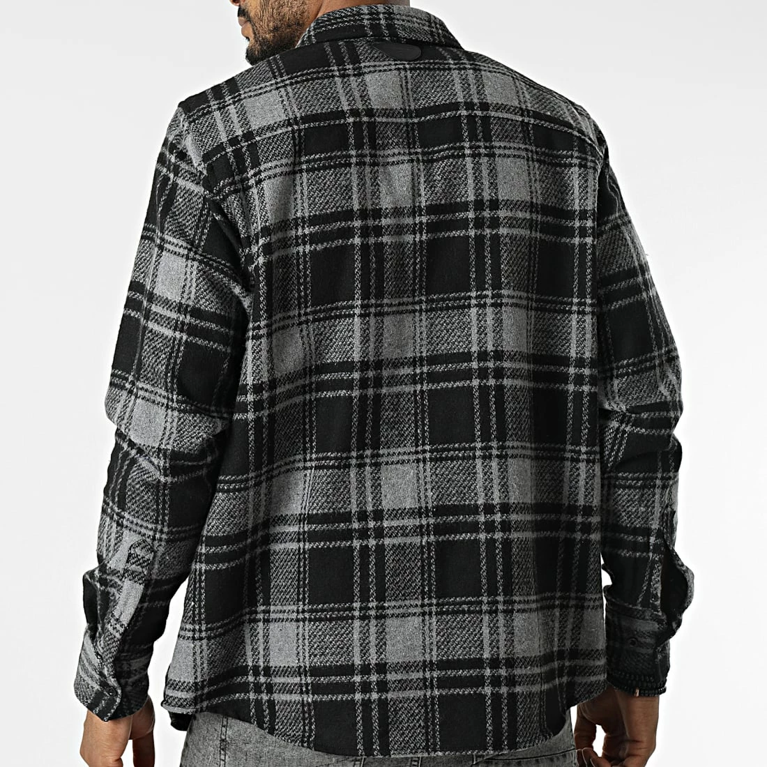 Acheter 🔔 Surchemise A Carreaux Eddie Pithers Noir Gris de Redskins 😀 6 Acheter 🔔 Surchemise A Carreaux Eddie Pithers Noir Gris de Redskins 😀 – Image 4