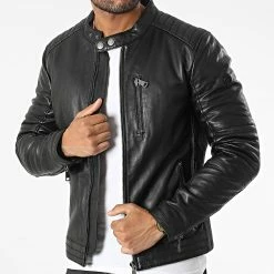 Budget 😍 Veste Biker Formula Stown Noir de Redskins 💯