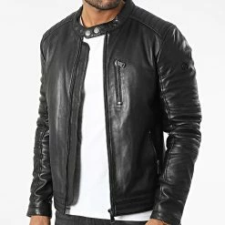 Budget 😍 Veste Biker Formula Stown Noir de Redskins 💯 -Redskins Soldes redskins 341029 FORMULA STOWN BLACK 20221014T152932 03