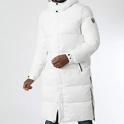 Grosses soldes 💯 Doudoune Longue Capuche Jones Blawer Blanc de Redskins 👏