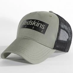 Meilleure vente ❤️ Casquette Trucker Nerd Vert Kaki de Redskins 😍