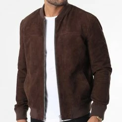 Nouveau ⌛ Veste Cuir Bower3 African Marron de Redskins ⌛ -Redskins Soldes redskins 342891 BOWER3 AFRICAN CHOCOLAT 20221013T154544 03