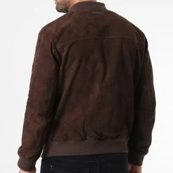 Nouveau ⌛ Veste Cuir Bower3 African Marron de Redskins ⌛ -Redskins Soldes redskins 342891 BOWER3 AFRICAN CHOCOLAT 20221013T154545 04