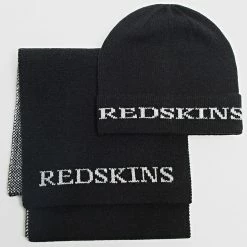 Meilleure vente 💯 Lot Echarpe Et Bonnet Oblast Noir de Redskins 👍