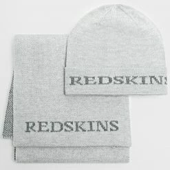 Budget 🧨 Lot Echarpe Et Bonnet Oblast Gris Chiné de Redskins 🎁
