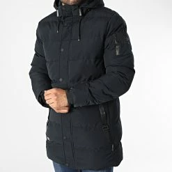 De gros 🤩 Doudoune Capuche Layer Cake Bleu Marine de Redskins ✔️ -Redskins Soldes redskins 345008 LAYER CAKE NAVY BLUE 20221028T160503 03