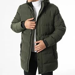 Sortie ✔️ Doudoune Capuche Layer Cake Vert Kaki de Redskins ⭐