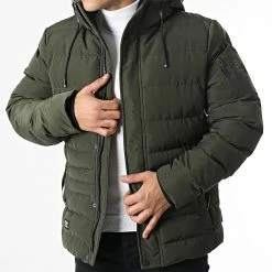 Bon marché 👍 Doudoune Capuche Sicario Juarez Vert Kaki de Redskins ⭐